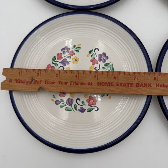 Vintage Salad Plates in Spectrum Floral by Japan 7.75" Set of 6 - Picture 5 of 7